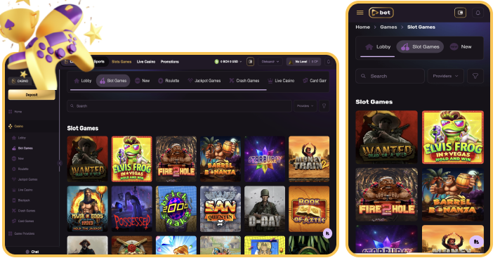 Games section at Playbet.io casino